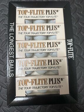 Spalding Top-Flite Plus II Golf Balls - White and Gold Accents